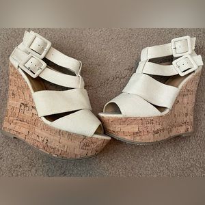 platform wedge, worn twice